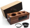 yerfkan Tamperstation, Tamper Station Tamperstation 58mm Kaffee Tamper Station für Barista, Tamping Station Einstellbare Höhe für Espresso Kaffeemaschine Barista Zubehör Walnuss