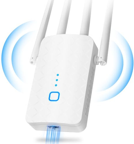 WLAN Verstärker, Ultraxtender WLAN Repeater, 1200Mbit/s Dualband WiFi Repeater mit WPS, 5G+2,4GHz Gigabit-LAN, AP Modus, Kompatibel Allen WiFi geräten, Alexa, routers