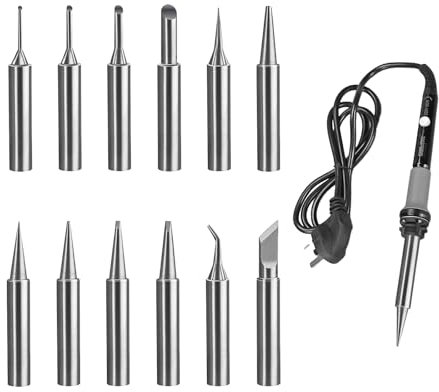 12 Pcs Soldering Iron Tips, Soldering Tips, 900M Solder Tips for Hakko Radio Yihua Aoyue Ryobi Quick Soldering Stations, Replacement Welding Tips Accessories & Equipment