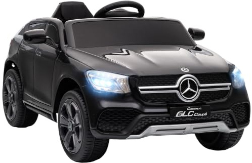 AIYAPLAY Elektrisk bil för barn, 12 V, Mercedes Benz Concept GLC Coupe, barnbil med fjärrkontroll, 2 motorer, 3 hastigheter, barnfordon med mjukstart, MP3, LED, klaxon, för 3-6 år