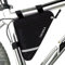 Wommty Bike Triangle Fahrrad Vorderrohr-Rahmen-Tasche mit reflektierenden Streifen, Schwarz