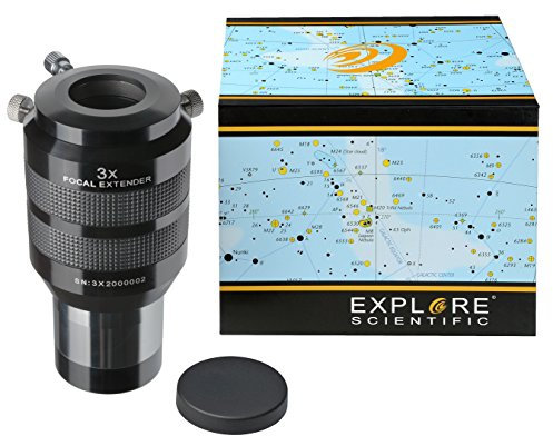 Explore Scientific Fokal Extender 3x 50,8mm/2 Barlowlinse zur Erhöhung der Brennweite für Teleskope