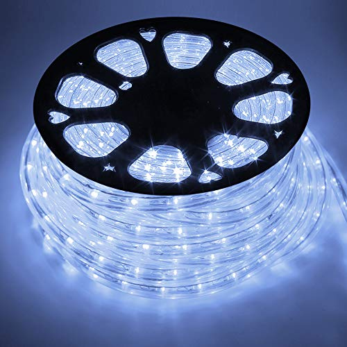 Forever Speed COCOMIA 50 M Tubo Luminoso LED Flessibile,Impermeabile LEDTubo Luminoso per Esterna Interna IP65, LEDTubo Luminoso per Natale, Giardino, Matrimonio, Feste Decorazione Bianca Fredda