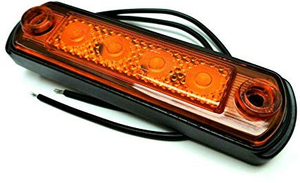 Matel Service LED Umrissleuchte E9 Begrenzungsleuchte Seitenleuchte gelb für LKW PKW Anhänger, Trailer, Wohnwagen usw.