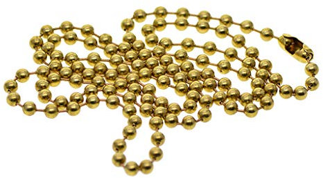 Baoblaze 1 Strang Schlangenkette Kugelkette Metallkette Gliederkette Kabelkette aus Messing für Schmuckherstellung, 40inch