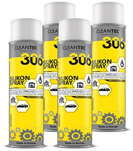 CleanTEC 306 Spray silicone incolore, lubrifie, entretient, protège les pièces en caoutchouc, plastique, bois et métal 500 ml (4)