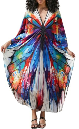 Bsubseach Kimonos för kvinnor, öppen framsida kimono för badkläder kvinnor tofs simma coverup