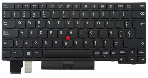Teclado de repuesto sin retroiluminación para Lenovo Thinkpad X280 A285 X390 X395 L13 Gen1 (español/español, sin retroiluminación)