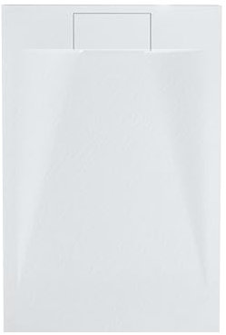 Minimalistiskt Duschkar med Avlopp SMC Naturstenseffekt Vit 80 x 120 x 3 cm Azzurro