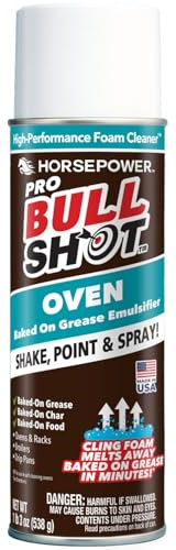 Bull Shot Oven Pro, AS SEEN ON TV, Cling Foam Melts Away Baked-On Grease, Char & Food In Minutes, Professional Strength, Shake, Point & Spray, Made in the USA, Ovens, Racks, Drip Pans & Broilers