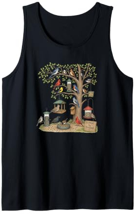 Bankrupt By Birdseed Funny Bird Feeding Funny Birder Tank Top