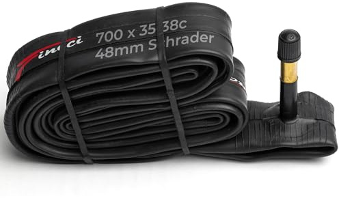 Fincci 700 x 32c 35c 38c 48mm Schrader Valvola Interna Camera d'Aria per Ciclo Gara Strada Corsa Turismo Bici Bicicletta