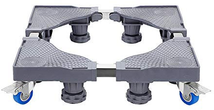 AllRight Waschmaschinen Untergestell 40-68cm 4 Räder 8 Füße Sockel Podest Gestell für Waschmaschine Trockner Kühlschrank Waschmaschinenunterbau Waschmaschinenerhöhung Waschmaschinensockel