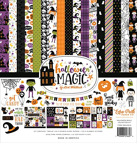 Echo Park Paper Company Halloween Magic Collection Kit Paper, Multi 12-x-12-Inch