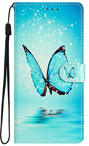 Samsung A3 2017 Case Flip Shockproof PU Leather Wallet Cover with Stand Magnetic Card Holder TPU Bumper Folio Slim Fit Protective Phone Case for Samsung Galaxy A3 2017 Butterfly