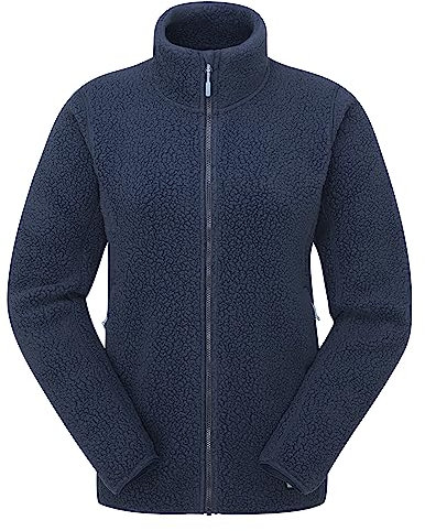 Rab Women’s Shearling Jacket Lightweight Full-Zip Fleece for Trekking, Climbing, Camping, and Casual Use - Deep Ink - 14