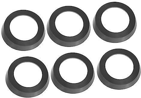 Mikikit 6pcs Pitcher Pump Cup Replacement Hand Pump Water Seal Cup Wear-Resistant Rubber Black Professional and Practical