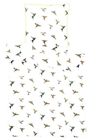 APELT Original-Bettwäsche mit außergewöhnlichem Design in seidig weicher Satin Qualität | Modell: Kolibri | Größe: Standard (140x200/70x90)