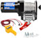 Husar Winch Cabrestante Eléctrico De 12V 2000 lbs | 907 kg - Cuerda de Acero De 15 Metros de Largo Muy Resistente, Control Con Cable, Freno Automático, Kit de montaje - Ideal Para Quads y ATV/UTV
