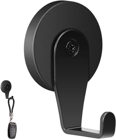Crochet Aimanté Puissant Noir Néodyme - Aimant Pivotant Crochet Magnétique, Magnétique Pour Cuisine