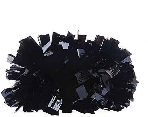 Kodbww Cheerleader-Pompons mit Fingerringen für Kinder, Erwachsene, Teamsport, Party, Tanz, Cheerleader-Pompons, Schwarz