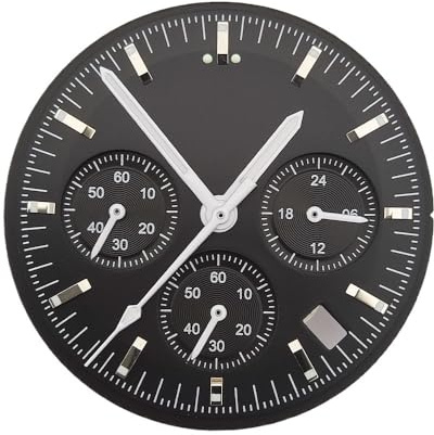 ZHGUIMING VK63-urtavla VK63 Panda-urtavla Custom Logo Chronograph Elektronisk multifunktionell lysande urtavla VK63 visare Lämplig for VK63-rörelse(Combination-1)