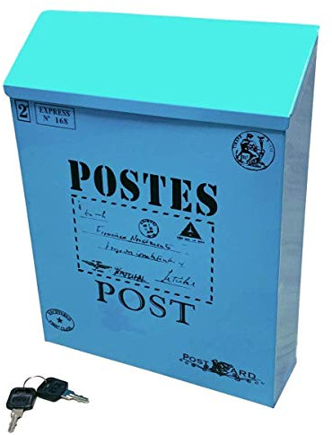 CVNIMV Buzones para Exteriores Buzones de Correos Buzón de Correos Retro Americano Antiguo montado en la Pared Buzón Multiusos Buzón a Prueba de Lluvia