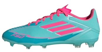 adidas Blandade F50 League Football Boots FG/MG skor, Flash Aqua Lucid Pink Lucid Cyan, 45.5 EU