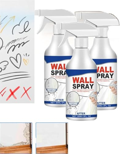 YLBHYIRSJF 3 PCS Magic Wall Repair Spray Set - Résistant à La Poussière Et Aux Taches, Peinture de Réparation Murale Polyvalente Peinture En Aérosol pour Murs, Peinture Blanche à Base D'eau