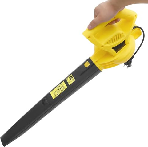 Fliuyr Soplador de hojas con cable,Soplador de hojas eléctrico 206CFM, Soplador de hojas eléctrico de 13500 RPM, velocidad del viento ajustable, flujo de aire de 350 m³/h, pequeño soplador de hojas