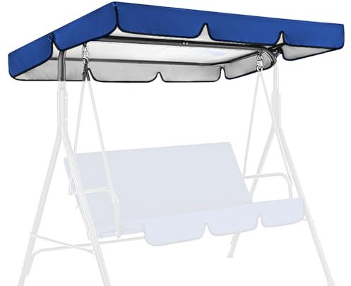 Toldo para columpios de Hollywood, columpio de jardín con toldo de 3 plazas, columpio de jardín con función reclinable, toldo universal, resistente al agua (D)
