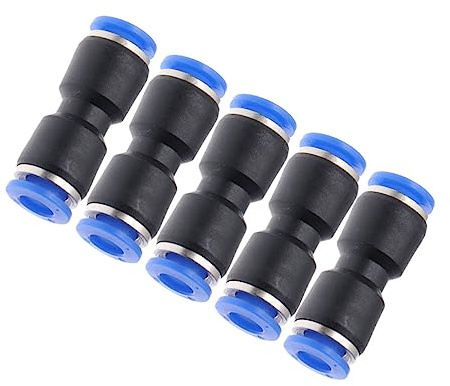 GARIOUANS 5 Piezas Conjunto Conectores Rápidos Adaptadores Rectos para Manguera Aire Nebulización Alta Presión Accesorio Plástico para Riego