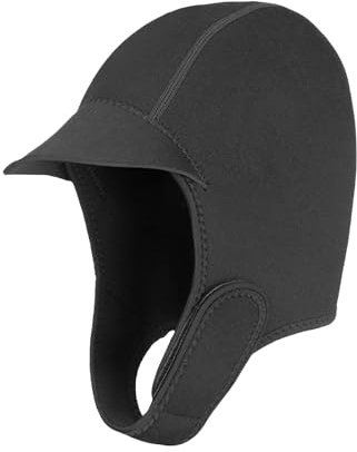 Cagoule de plongée - Bonnet de surf en néoprène, unisexe - Cagoule extensible pour sports nautiques - Bonnet de plongée confortable pour hommes et femmes - Pour kayak, canoë, plongée avec tuba, pagaie