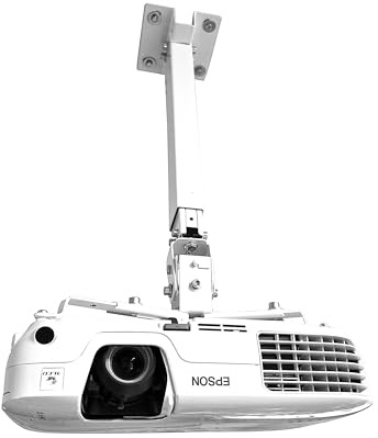 ELIX Supporto da soffitto per videoproiettore per Epson EB-FH52 EB-982W EH-TW840 EB-994F EB-E24, progettato specificamente per il dispositivo, fissazione precisa per installazioni business e