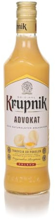 Krupnik Advokat Liqueur - Rich and Creamy Eggs based Polish Advocate Liqueur, Crafted Crafted from Cream, Milk and Vodka, Perfect for Cocktails, Coffee, Hot Chocolates and Desserts 16% ABV 50cl