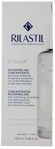 Rilastil D-Clar - Micropeeling Concentrado Facial, Exfoliante, Suavizante y Aclarante + Discos de Algodón - 100 ml, 100 mililitro, 1