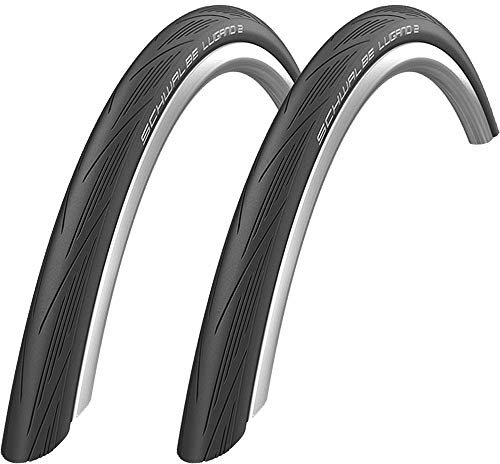2X Schwalbe Lugano 2 K.Guard Draht 28x1,25 32-622mm 700x32C Reifen + Flicken
