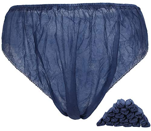 Intimo Usa e Getta, 20 Pezzi in Tessuto Non Tessuto Unisex SPA Sauna Slip Traspiranti Morbido Blu Mutandine Viaggio per Uomo Donna un Periodo Lavabile Biancheria Intima Usa e Getta Hotel Travel Spa