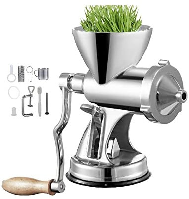 Extractor de exprimidor Manual de hierba de trigo de acero inoxidable, exprimidor lento for el hogar, licuadora portátil for prensa de jugo de naranja y verduras