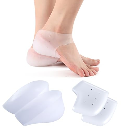 Jomdjmskes 4 Pcs Taloneras para Zapatos, Cómodas Taloneras Fascitis Plantar, Protector Talón Fascitis Plantar, Tendinitis Aquiles Espolón Talón, Plantillas de que Reducen la Presión y Dolor