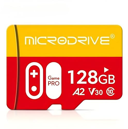 Tarjeta de Memoria, 128 GB, Clase 10 A2 V30, Alta Velocidad 100MB/s, Compatible con Consolas de Juegos y Smartphones (128, GB)