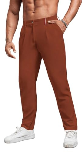 Oanviso Pantalon Chino Homme Regular Fit Coupe Droite Pantalons Habillé Décontracté Costume Classique d'affaire Business Casual Uni Joggpants