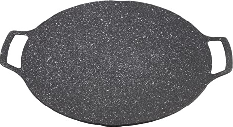 Haofy Plaque de Barbecue Coréenne de 12 Pouces, Poêle Circulaire Antiadhésive avec Répartition Uniforme de la Chaleur, Poêle Teppanyaki pour Le Camping, d'extérieur, Cuisine Domestique (#11)