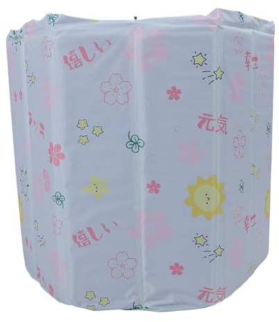 ViaGasaFamido Bärbart Hopfällbart Badkar 7-lagers Isolering Kallt Doppbadkar för Idrottare Varm Kall Terapi Hemma Utomhusbruk Lätt PVC-material (80 cm)
