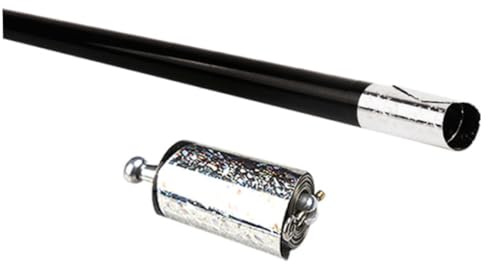 Monetais Bastón con Apariencia de Metal, Accesorio para Truco, Varita telescópica para Trucos, Accesorios Extensibles Extensibles, Personal de Bolsillo, Negro, Bo Staff