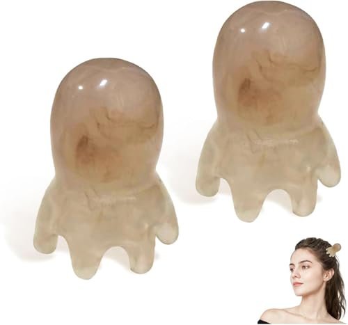 2 Attrezzi per Massaggiare la Testa, Pettine per Capelli, Raschietto per Capelli, Strumento Spa per il Rilassamento Profondo