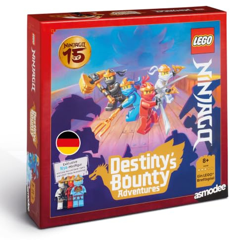 Asmodee LEGO® Ninjago: Destiny's Bounty Adventures! Officiellt LEGO Ninjago-brädspel, kooperativt äventyrsspel för hela familjen, 30 minuter, för 2-4 spelare, från 8 år, tyska