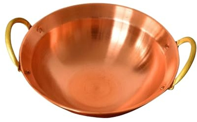 Pentola Multifunzionale in Rame da 22 cm per Hot Pot | Shabu-shabu in Stile Cinese, Adatta per Feste, Campeggio e ristoranti | Materiali di Alta qualità, Ideale per riunioni di Famiglia e ba