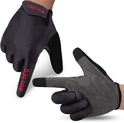 boildeg Guantes de Ciclismo de Bicicleta Guantes de Bicicleta de Carretera de Medio-Dedo para Hombres Mujeres Acolchado Antideslizante Transpirable