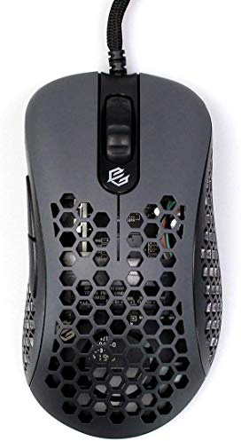 Gwolves Skoll SKL 2020 Edition 65g Ultra Lightweight Honeycomb Design Wired RGB Gaming Mouse up to 12000 DPI (Black) (Long)